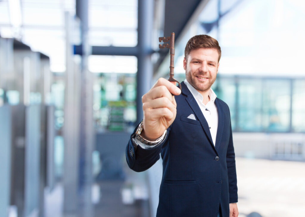 Young Businessman Happy Expression