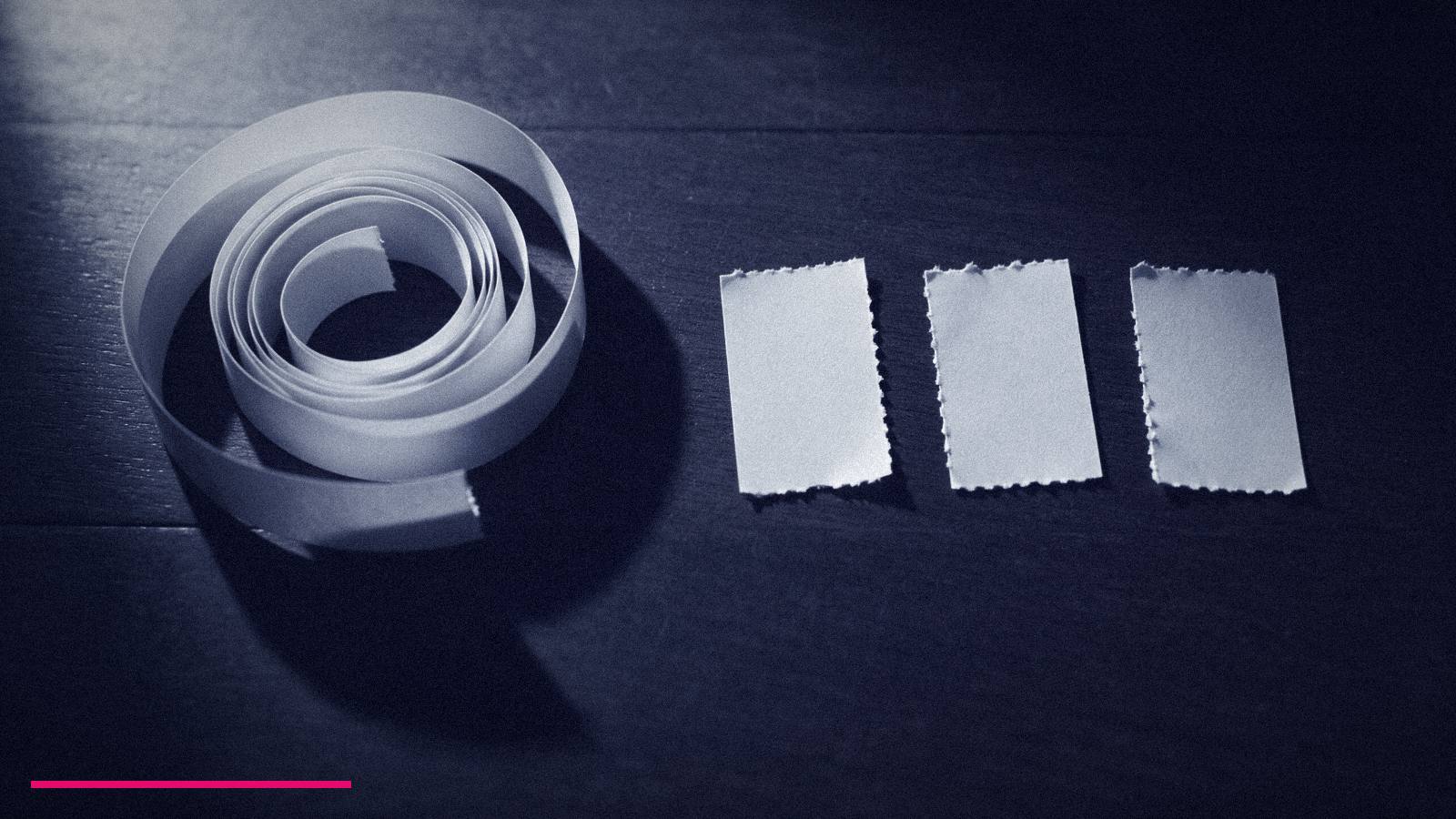A Roll Of Blank Tickets With Three Torn Off, Standing For The Days Bought Each Month