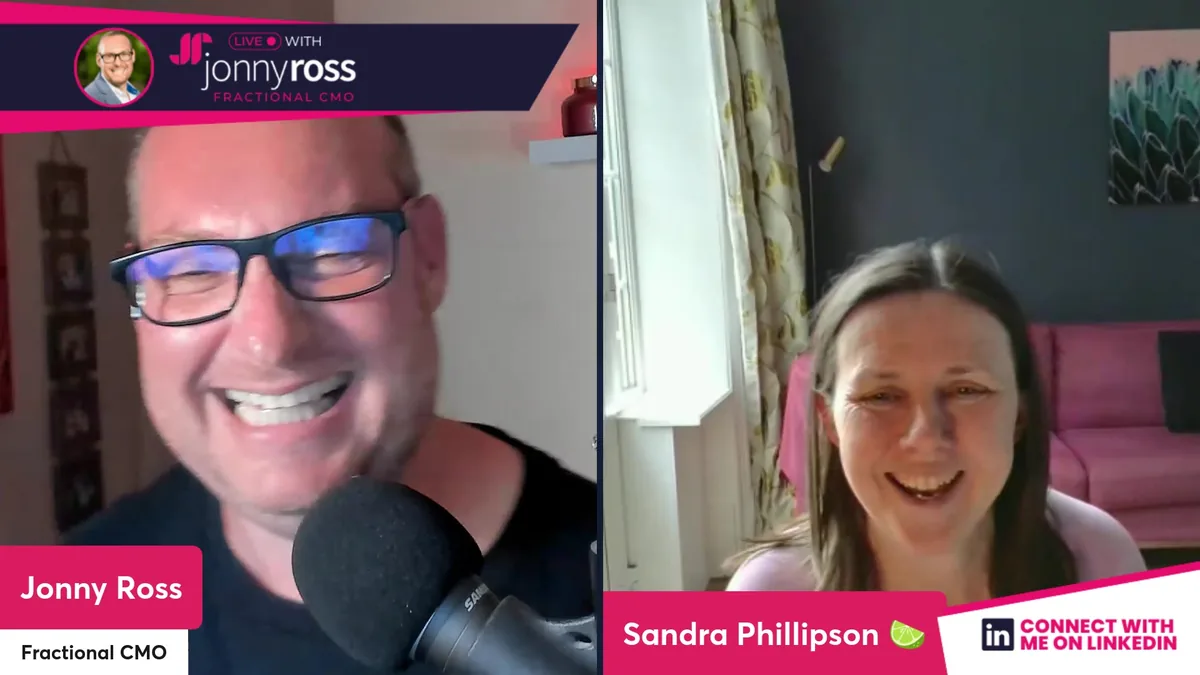 Brand Or Performance Marketing: Where Should A Scaling Business Put Its Budget? 3 Jonny Ross And Sandra Phillipson Recording Episode 139 Of The Jonny Ross Fractional Cmo Podcast